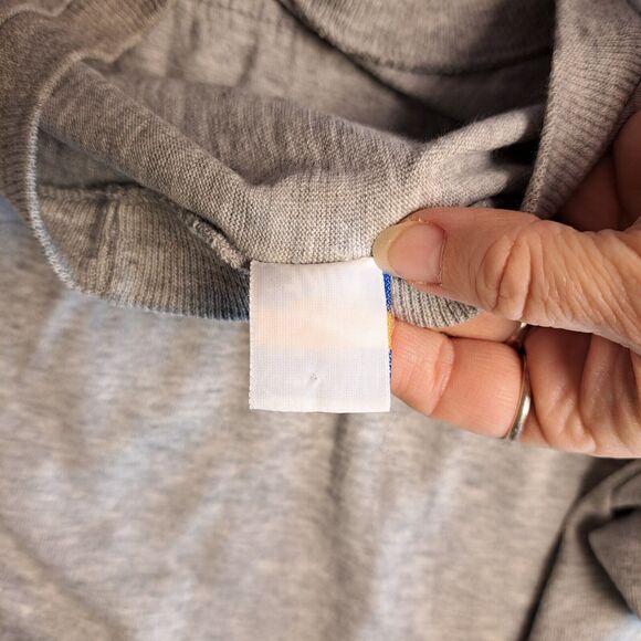 Vintage Gray NIKE Spell Out Striped Arm Logos T Shirt 70s 80s Sportswear Tag M - Picture 4 of 12